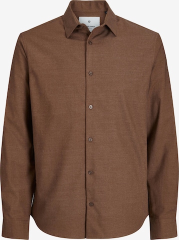 JACK & JONES - Ajuste regular Camisa 'ARTHUR' en marrón: frente