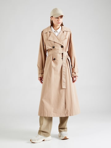 Manteau mi-saison comma casual identity en beige : devant