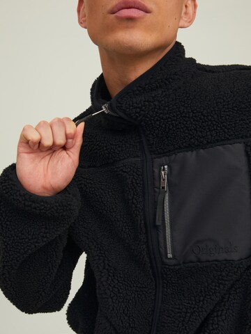 JACK & JONES Fleece jas 'Park' in Zwart