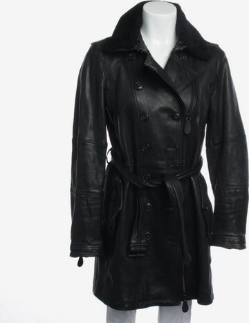 BURBERRY Lederjacke / Ledermantel M in Schwarz: predná strana