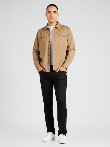 FARAH - Ajuste regular Camisa 'PETERS' en beige