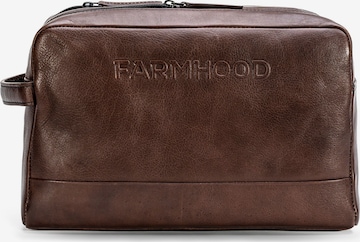 Farmhood Toiletry Bag in Brown: front