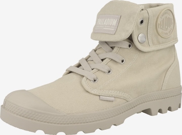 Palladium Lace-Up Boots 'Baggy' in Beige: front