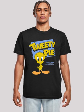 F4NT4STIC Shirt 'Looney Tunes Classic Tweety Pie' in Black: front