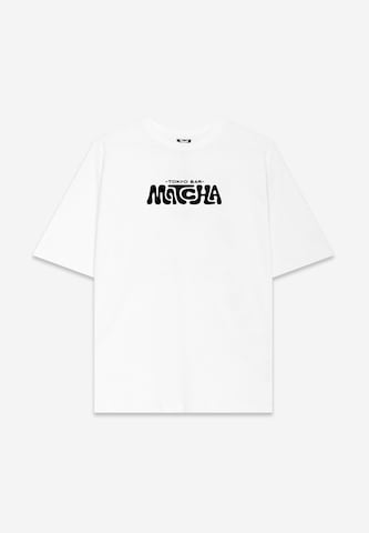 Tricou 'MATCHA TOKYO' de la Kaotiko pe alb: față