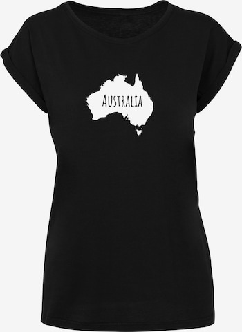 Merchcode Shirt 'Australia X' in Zwart: voorkant