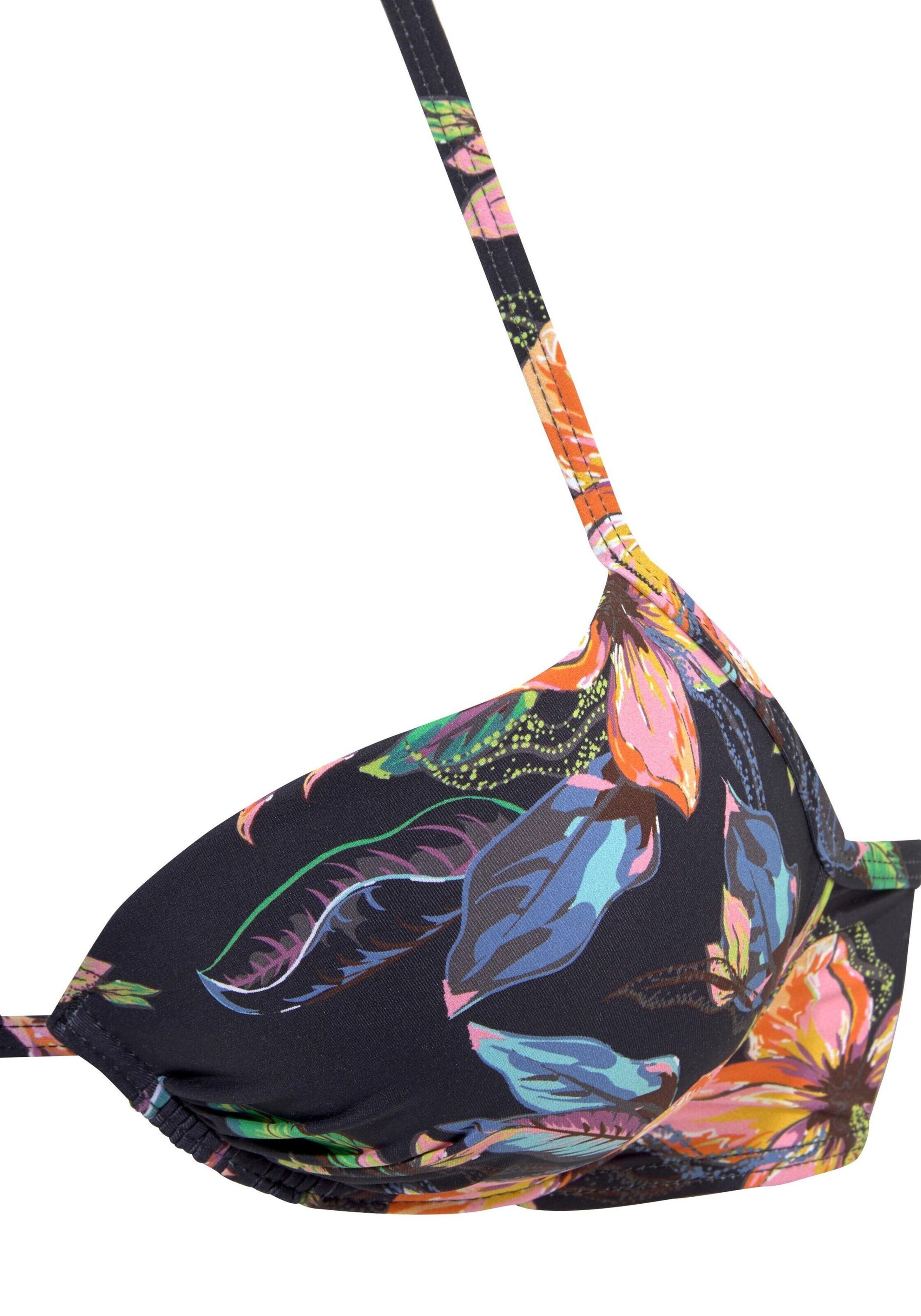 LASCANA Push-up Bikinový top 'Malia' - Sivá