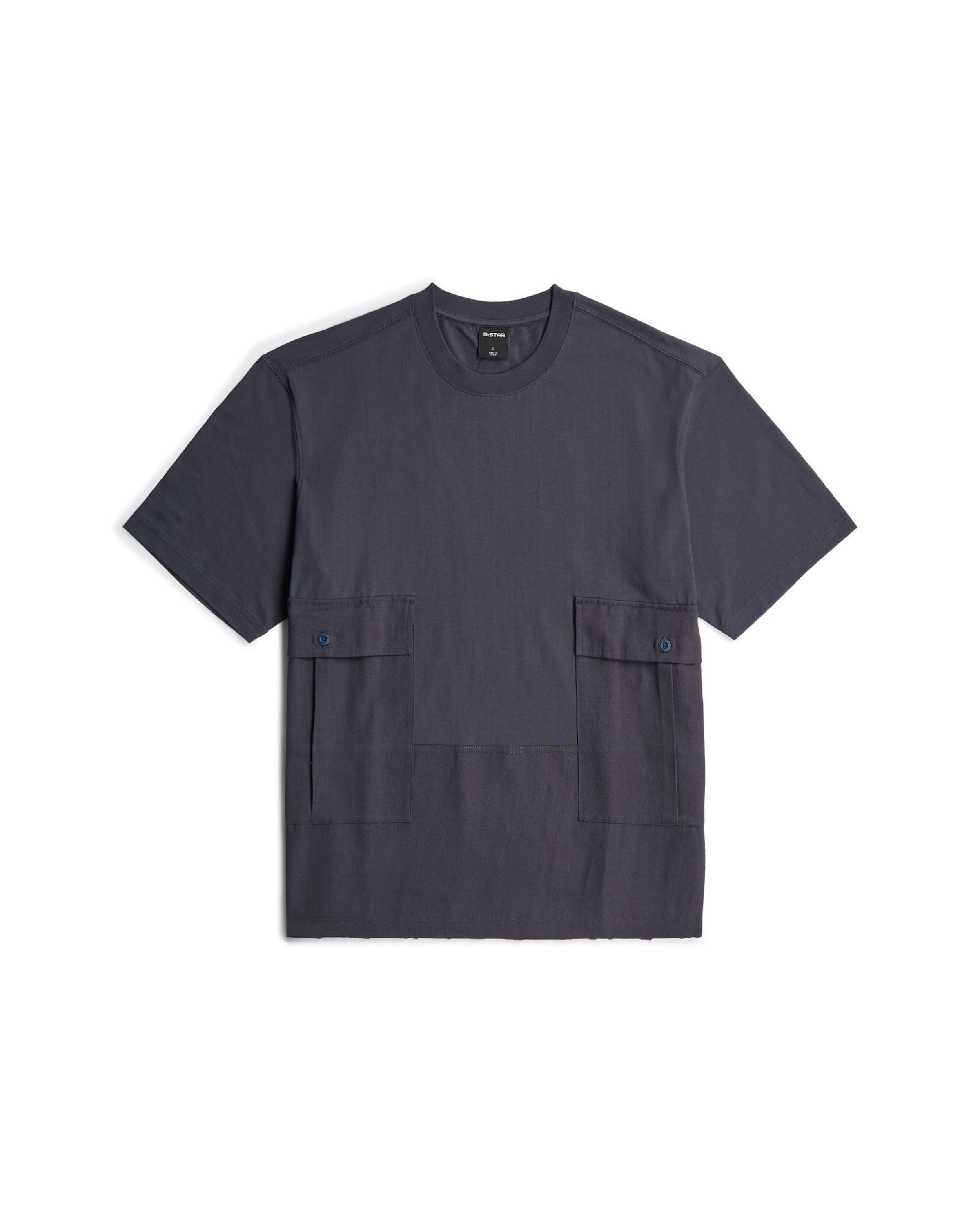 G-STAR Shirt 'Utility Fabric Mix T-Shirt' in Grijs: voorkant