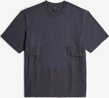 G-STAR Shirt 'Utility Fabric Mix T-Shirt' in Grijs: voorkant