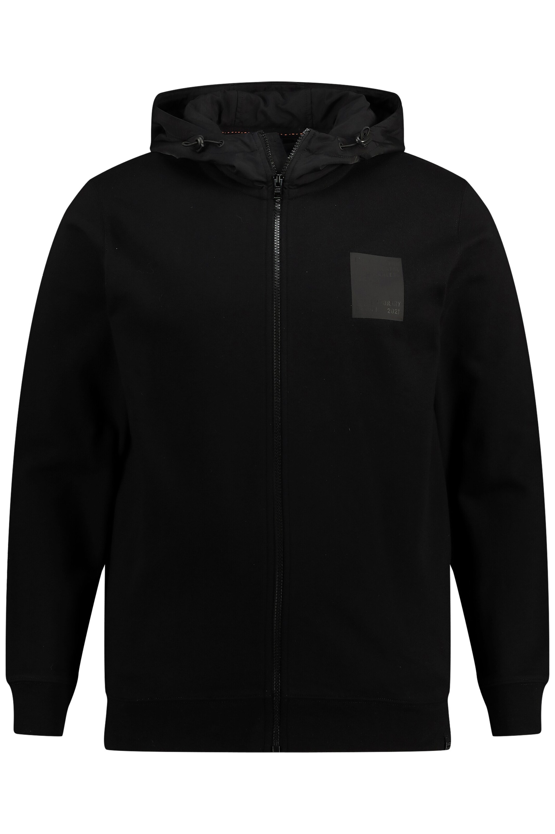 STHUGE Sweat jacket in Black: front