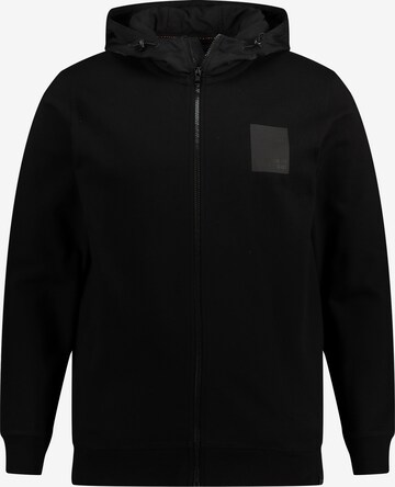 STHUGE Zip-Up Hoodie in Black: front