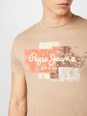 Pepe Jeans - Camisa 'SCOTTY' em bege