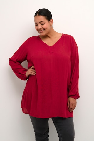 KAFFE CURVE Tuniek 'Cami' in Rood: voorkant