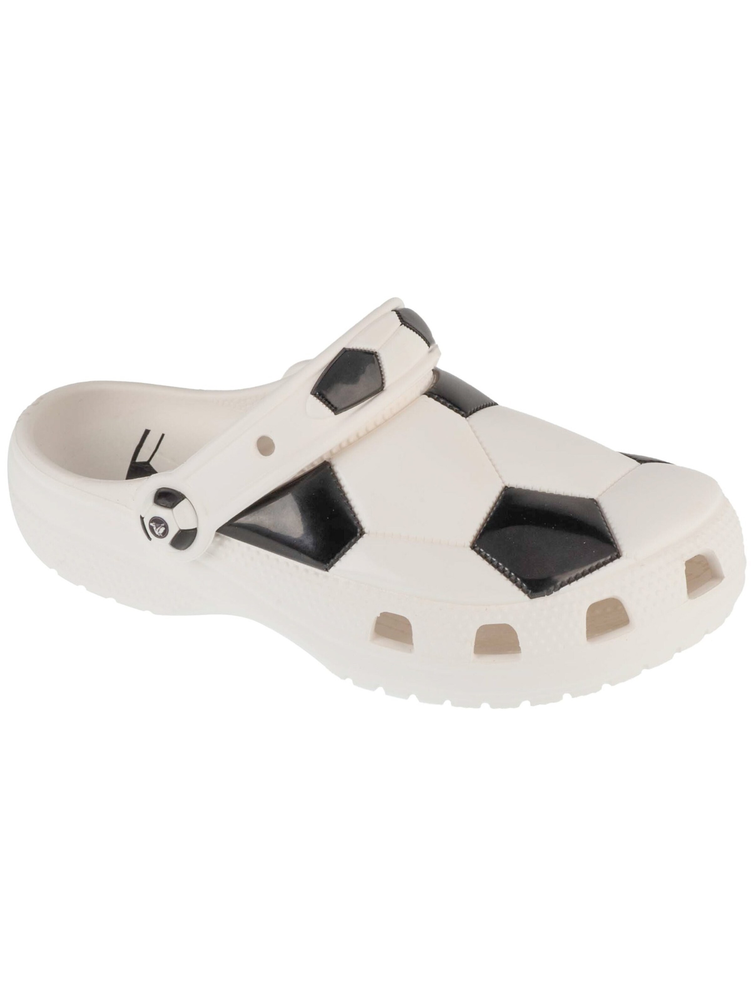 Crocs Sandal 'Crocs Classic Soccer Ball Clog Kids' in White: front