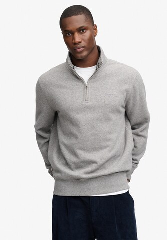 Sweat-shirt 'Essential Serif' Superdry & Co en gris : devant