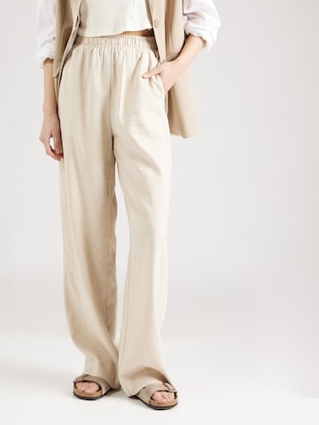 Y.A.S Loose fit Pants in Beige: front