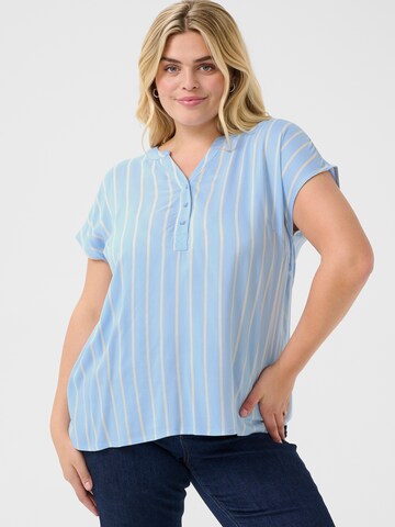 KAFFE CURVE Blouse 'KCSida'' in Blue: front