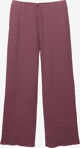Wide Leg Pantalon Pull&Bear en rouge : devant