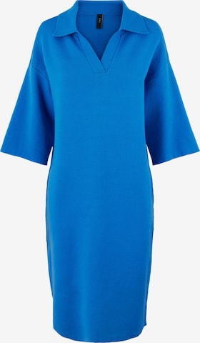Y.A.S Gebreide jurk 'Abelia' in Blauw: voorkant
