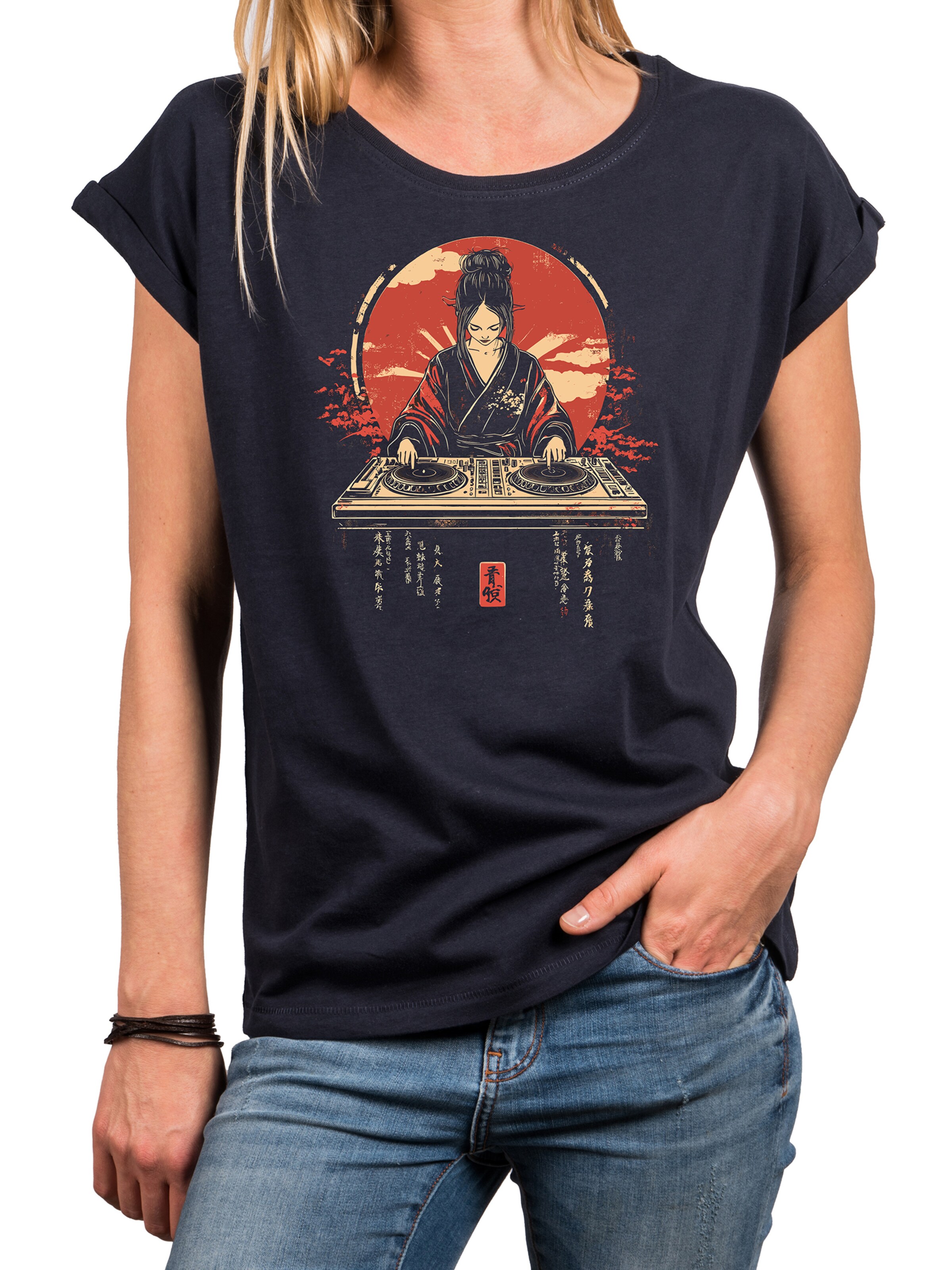 MAKAYA Shirt 'D-Jane' in Blue