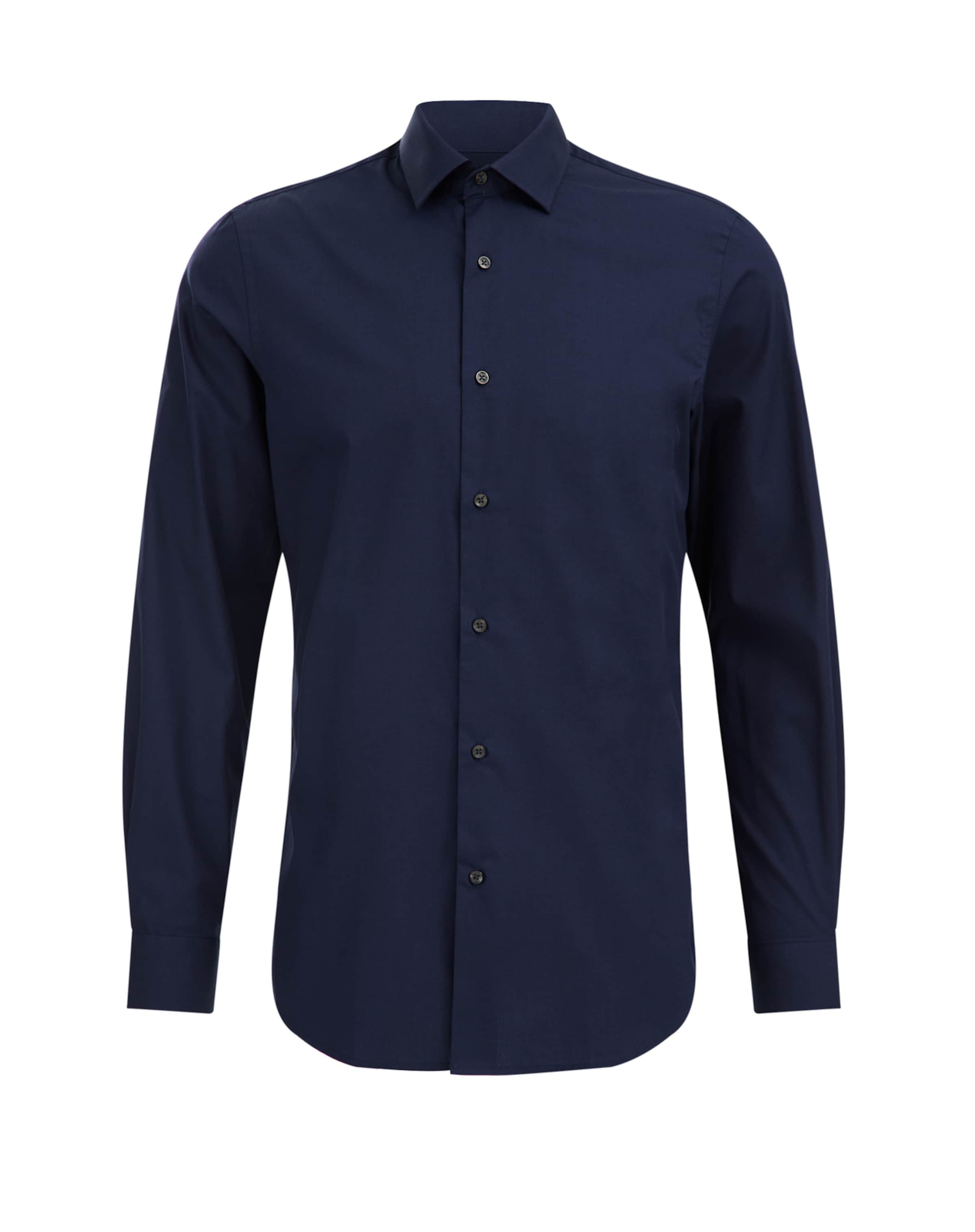 WE Fashion - Regular Fit Camisa clássica em azul: frente
