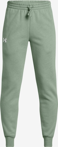 UNDER ARMOUR Workout Pants 'Rival' in Green: front