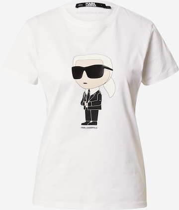 T-shirt 'Ikonik 2.0' Karl Lagerfeld en blanc : devant