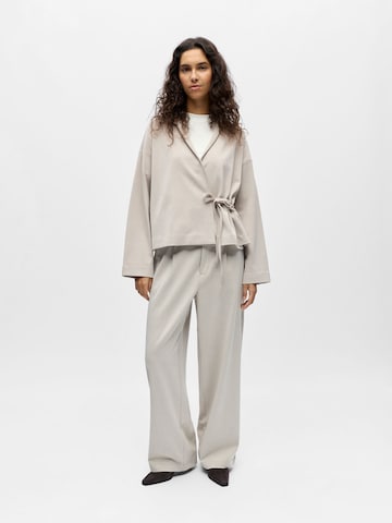 OBJECT - Pierna ancha Pantalón plisado en beige