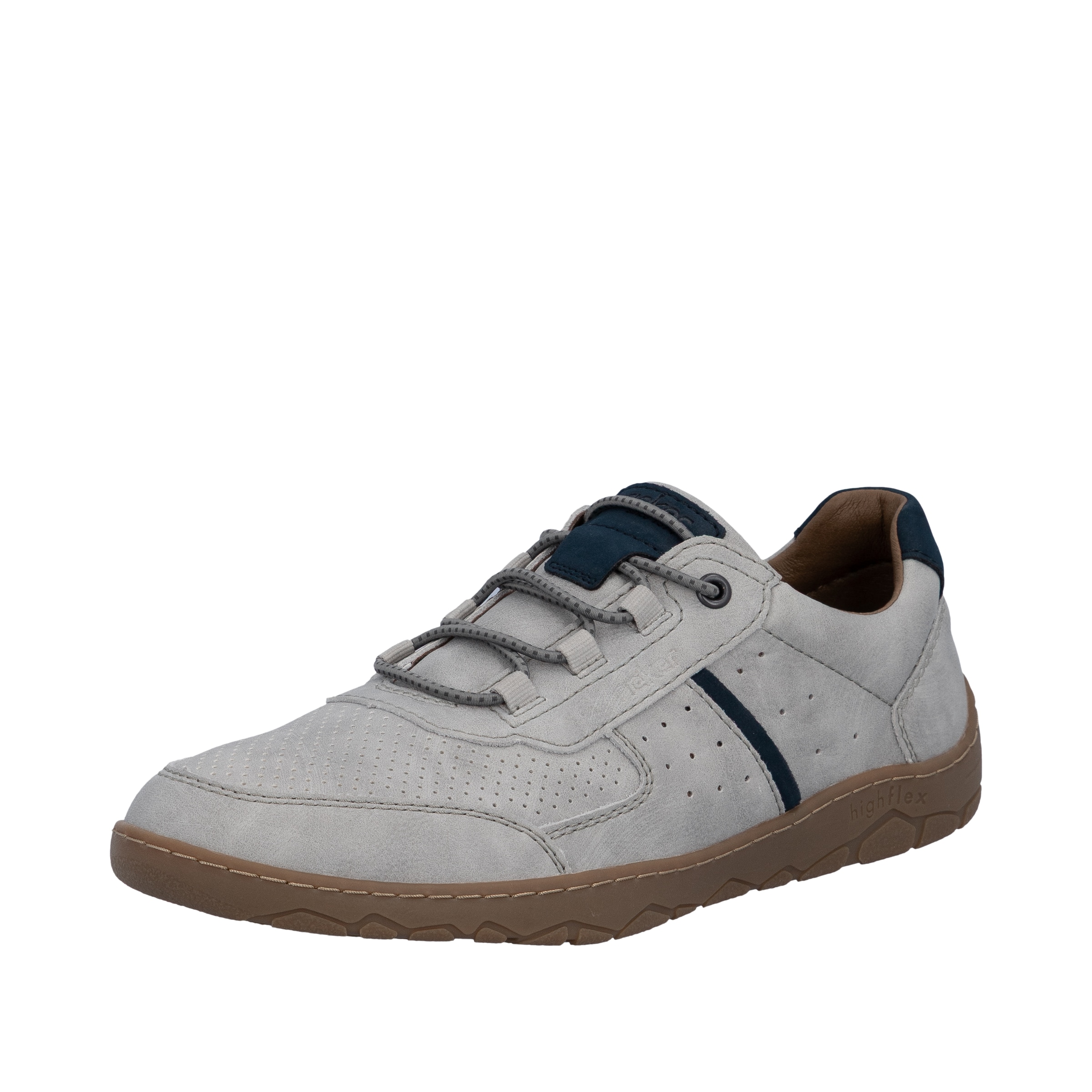 Baskets basses Rieker en gris : devant