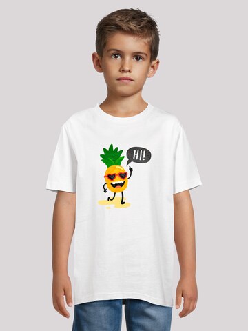 F4NT4STIC T-Shirt 'Sommer Ananas' in Weiß: Vorderseite