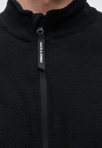JACK & JONES Fleece jas 'JJPLUTO' in Zwart