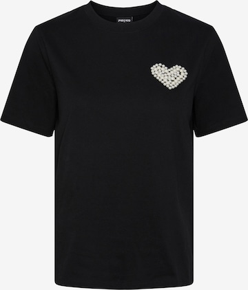 PIECES T-shirt 'RIA' i svart: framsida