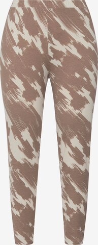 Ulla Popken Skinny Leggings in Beige: voorkant