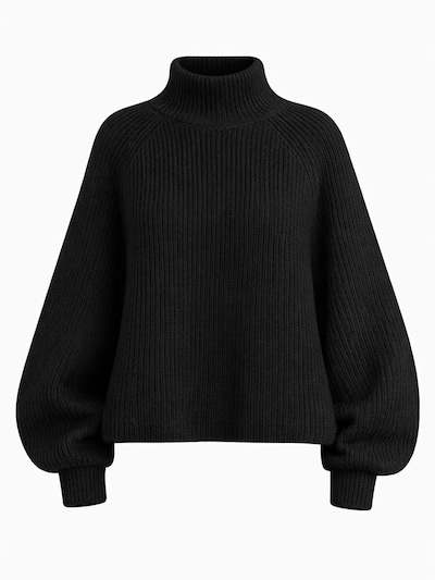 Worldclassca Oversizepullover 'Oversized Strickpullover mit Stehkragen' in schwarz, Produktansicht