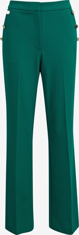 Orsay Wide leg Pleated Pants in Green: front