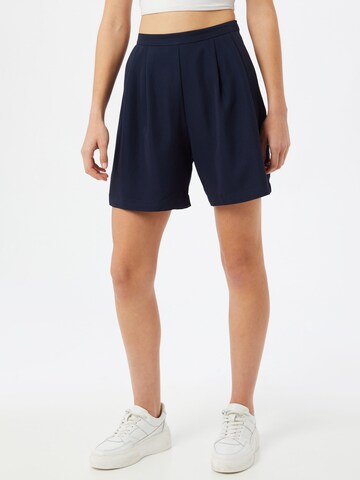 NÜMPH Loose fit Pleat-Front Pants 'KARAN' in Blue: front