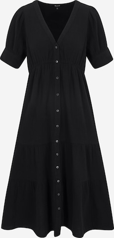 Madewell - Vestido camisero en negro: frente