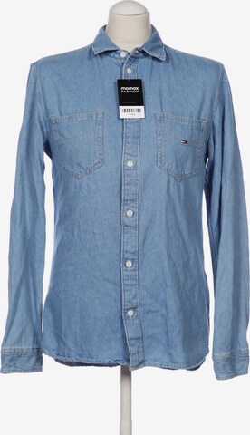 Tommy Jeans Button Up Shirt in S in Blue: front