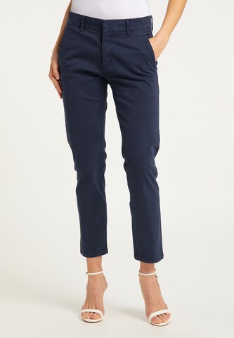 DreiMaster Vintage Slimfit Broek in Blauw: voorkant