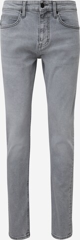 QS Tapered Jeans in Grey: front