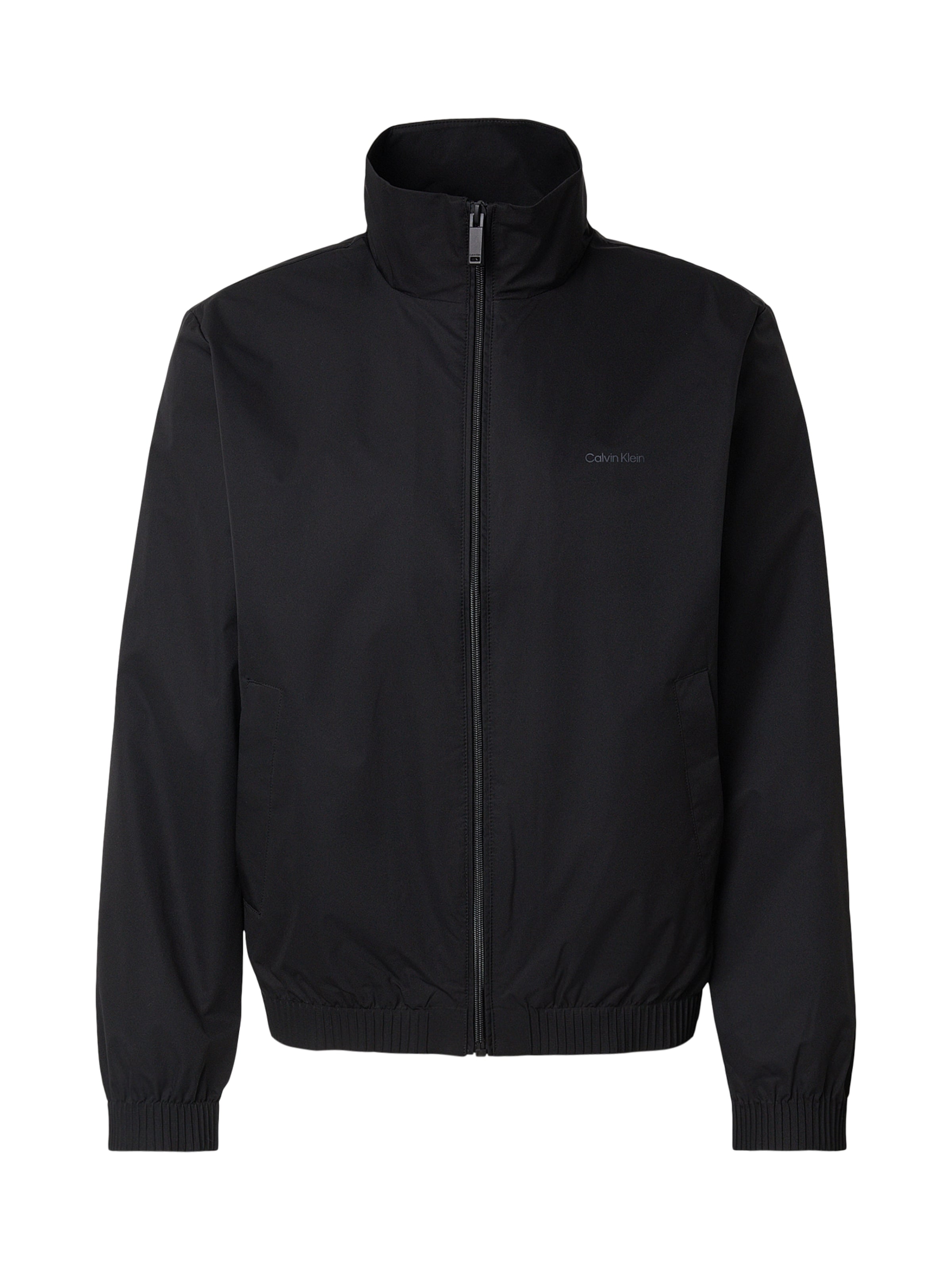 Calvin Klein Starpsezonu jaka, krāsa - melns, Preces skats