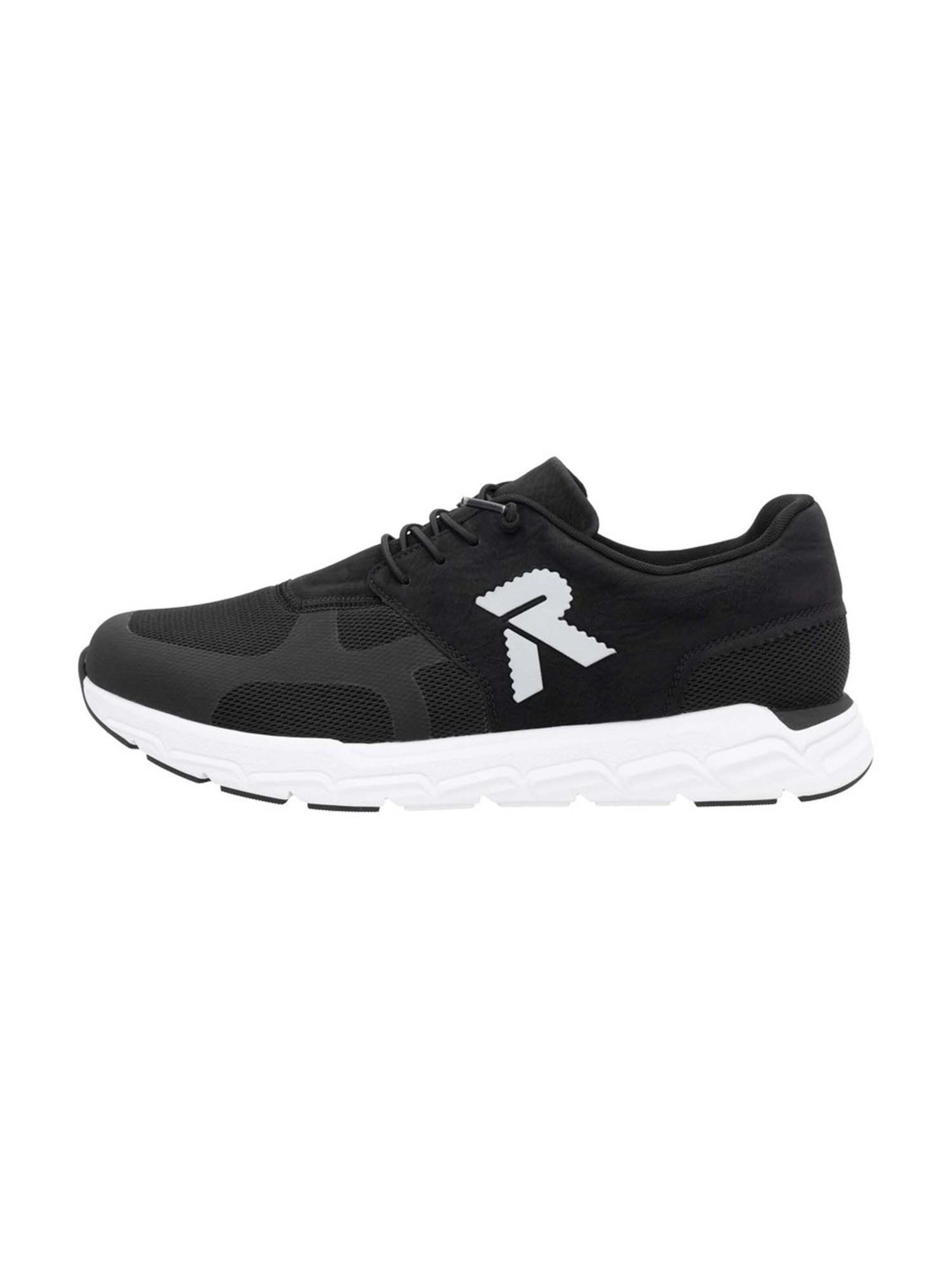 Sneaker bassa di Rieker Sport in nero: frontale