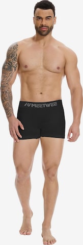 Boxers '4-Pack Men's Underwear' MEETWEE en noir : devant