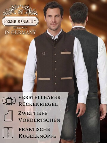 Steigenhöfer Traditional Vest 'Gustav' in Brown