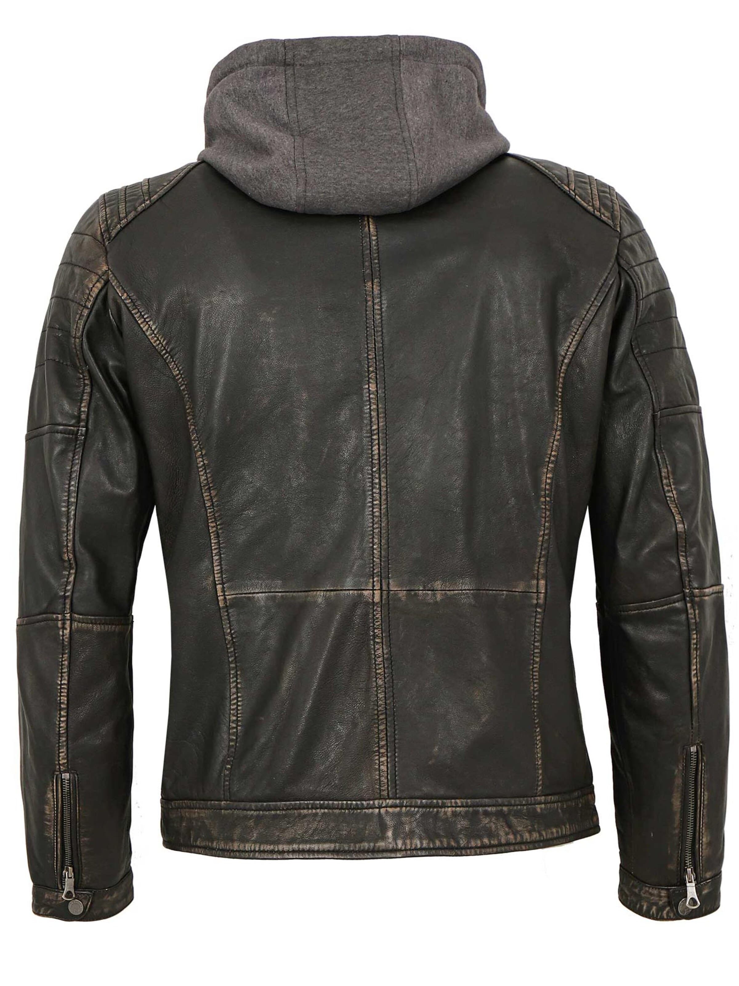 Lederjacken24 Übergangsjacke 'Zenon-4'‌‌‌‌‌‌‌ in Schwarz