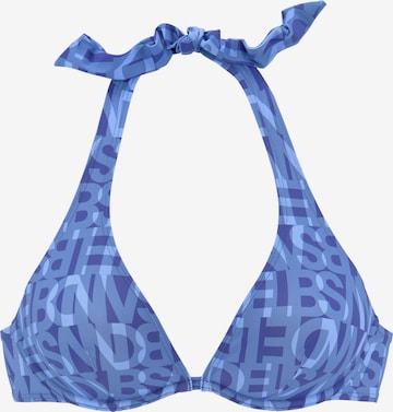 Top per bikini di Elbsand in blu: frontale