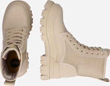 BUFFALO Snørestøvletter 'ASPHA COM2 LACEUP MID' i beige