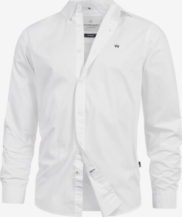 Kronstadt Button Up Shirt 'Brad' in White: front