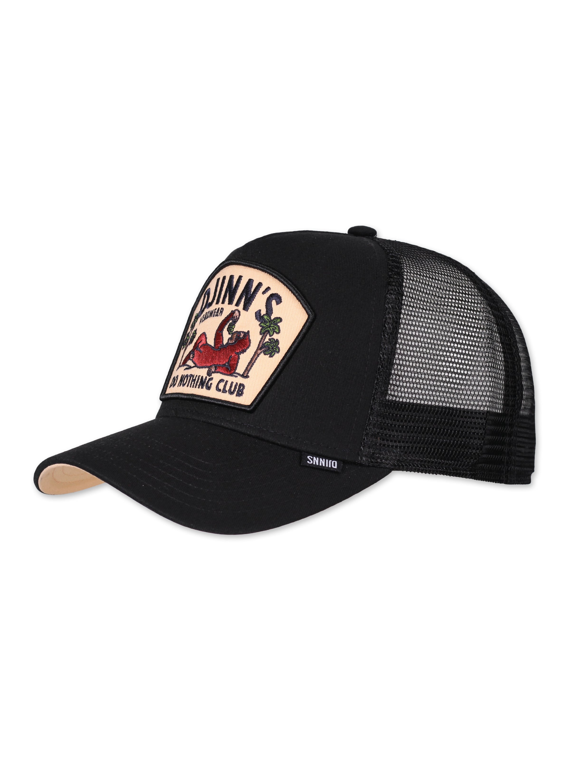 Cappello da baseball di DJINNS in nero: frontale