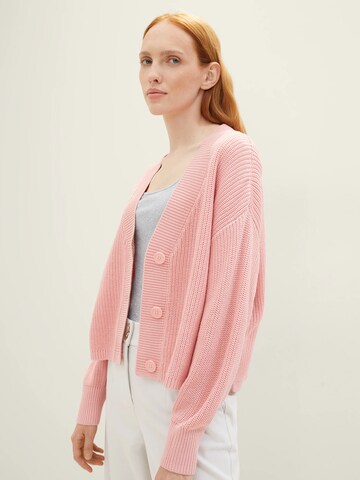 TOM TAILOR DENIM Strickjacke in Pink